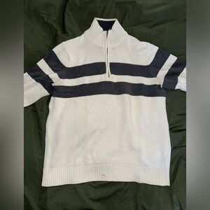 White Quarter Zip Sweater - Tommy Hilfiger